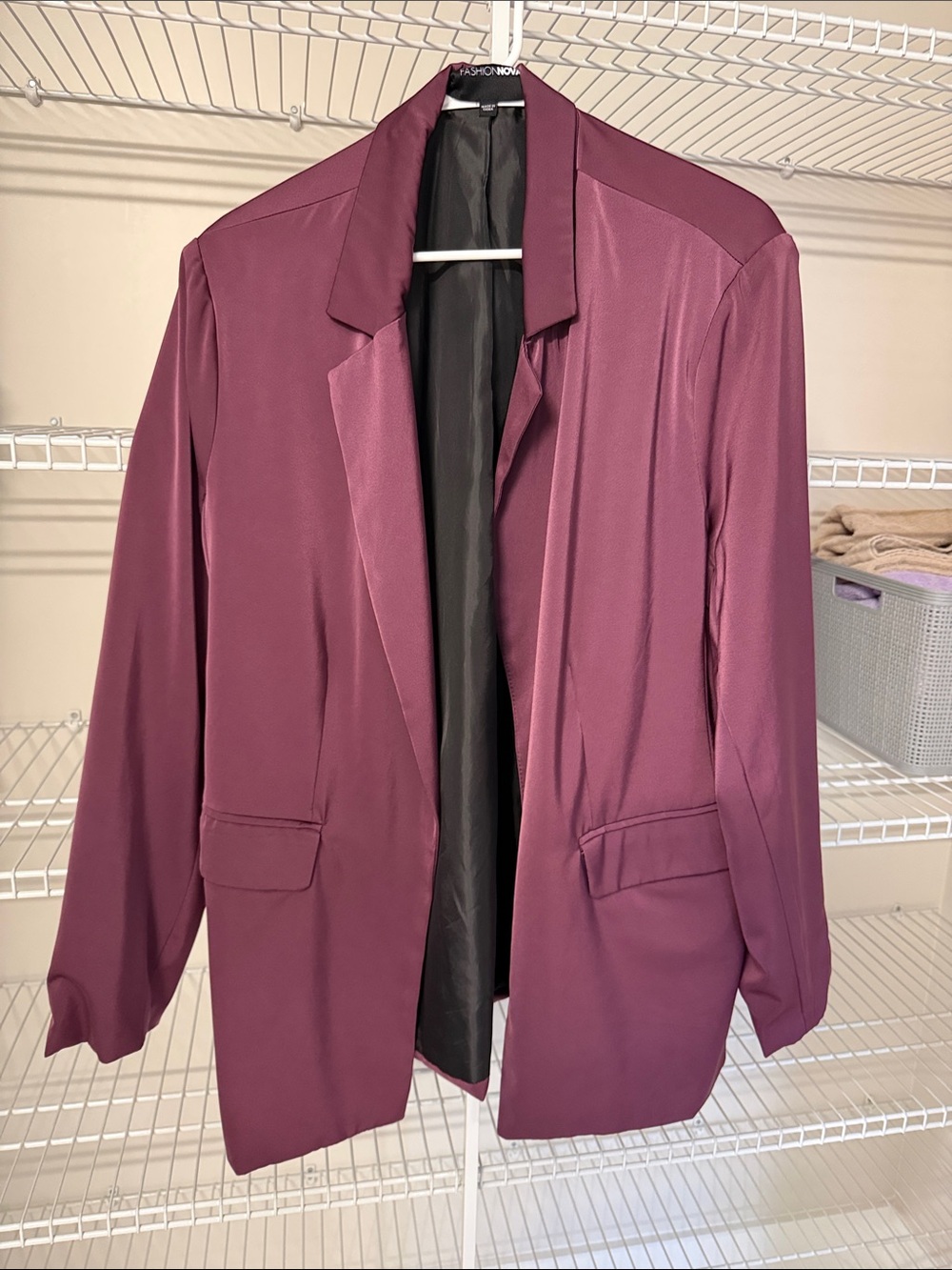 Fashion Nova Women's Plum Blazer Jacket